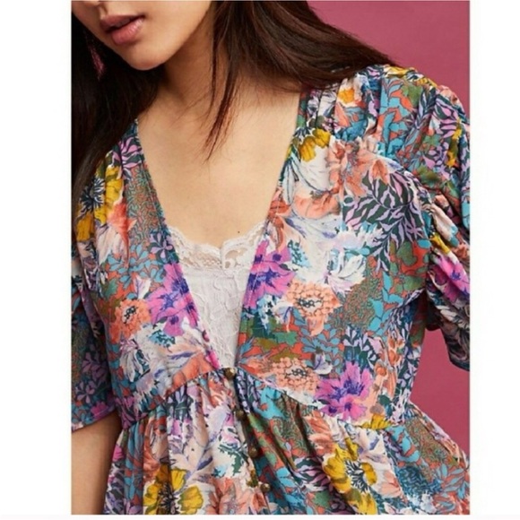 Akemi + Kin Valencia Dress From Anthropologie Floral Sz S - Picture 5 of 16